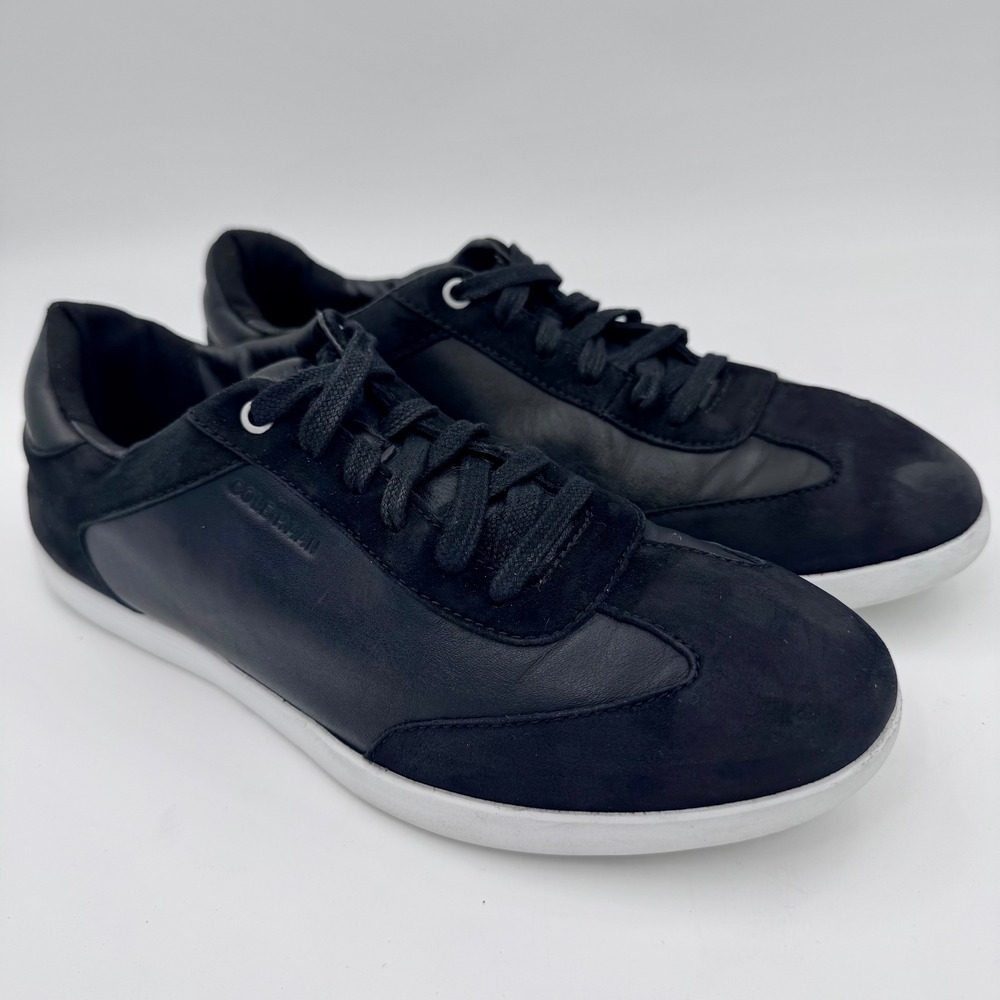 EUC Cole Haan Grand Crosscourt Black Leather Suede Sneakers W13442 Womens 8.5B